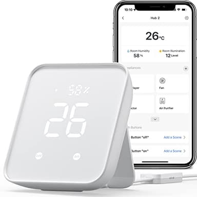 SwitchBot Hub 2 (2nd Gen) – WiFi Smart Hub, Thermometer, IR Remote